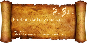 Hartenstein Zsuzsa névjegykártya