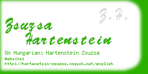 zsuzsa hartenstein business card